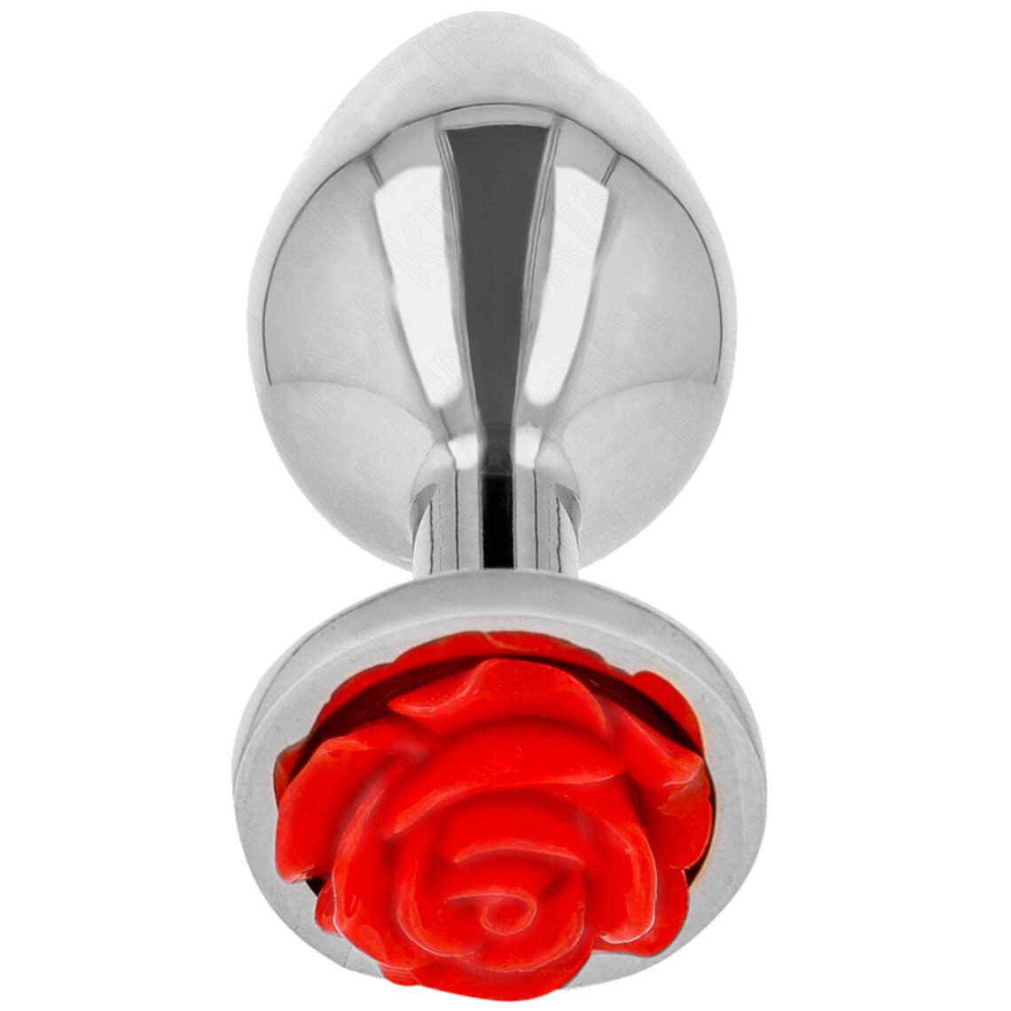 KINK - Plug anal metlico con flor de rosa | Metal KINK - Plug anal metlico con flor de rosa | Metal